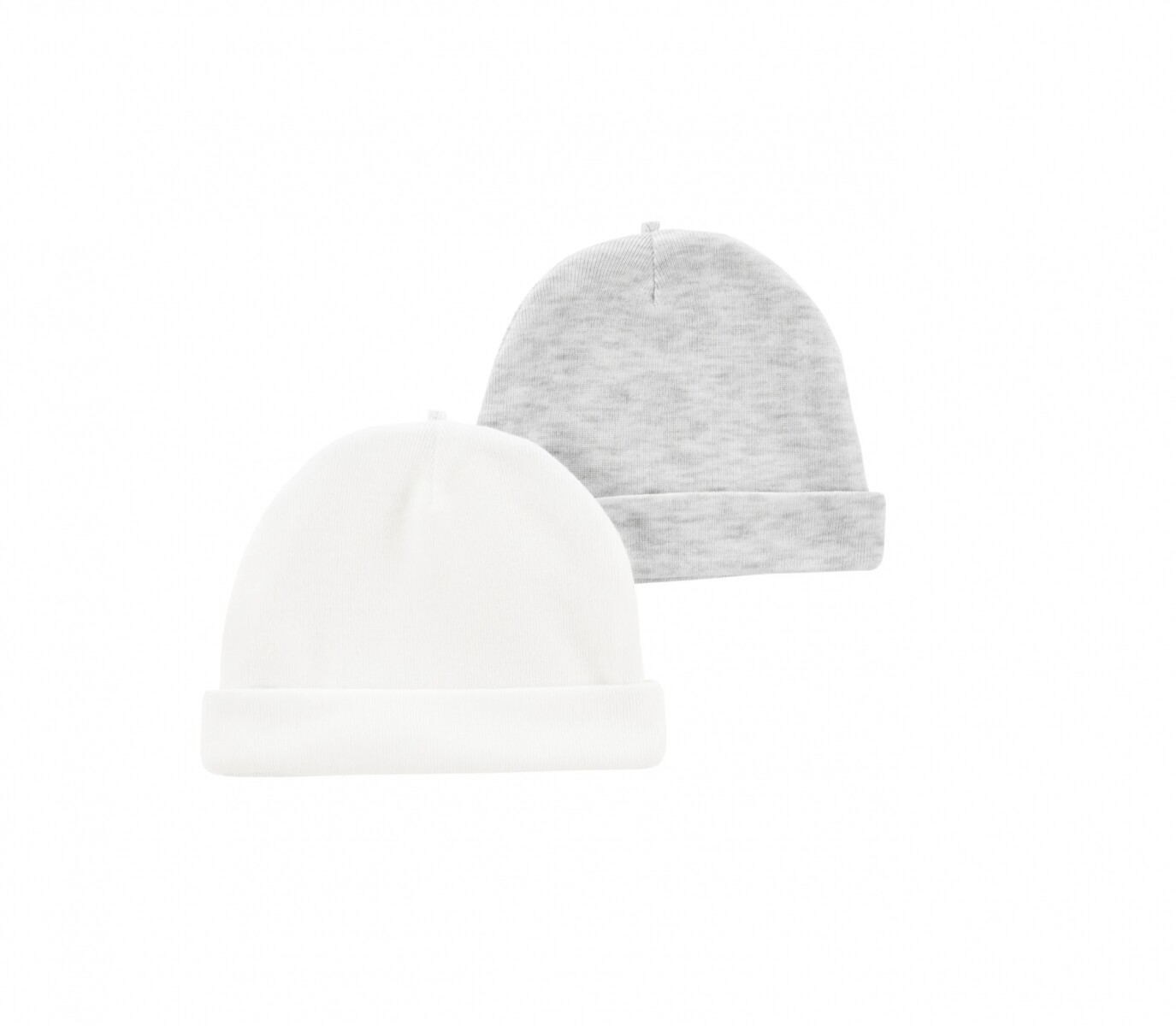 Set gorros x2 Carters - Blanco Gris 