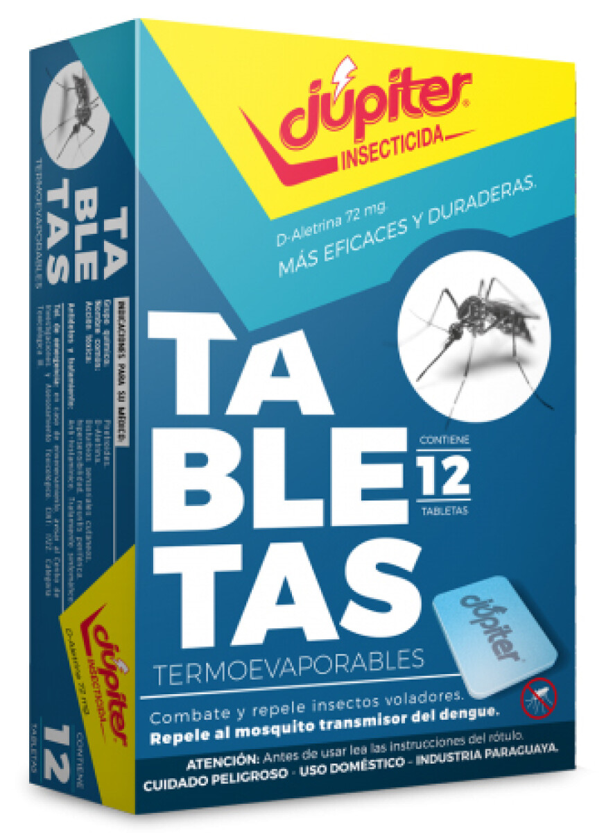 TABLETA JUPITER PARA MOSQUITOS X 12 