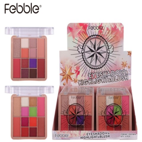 FEBBLE Set Fantasía de Sombras con Rubor e Iluminador Unica