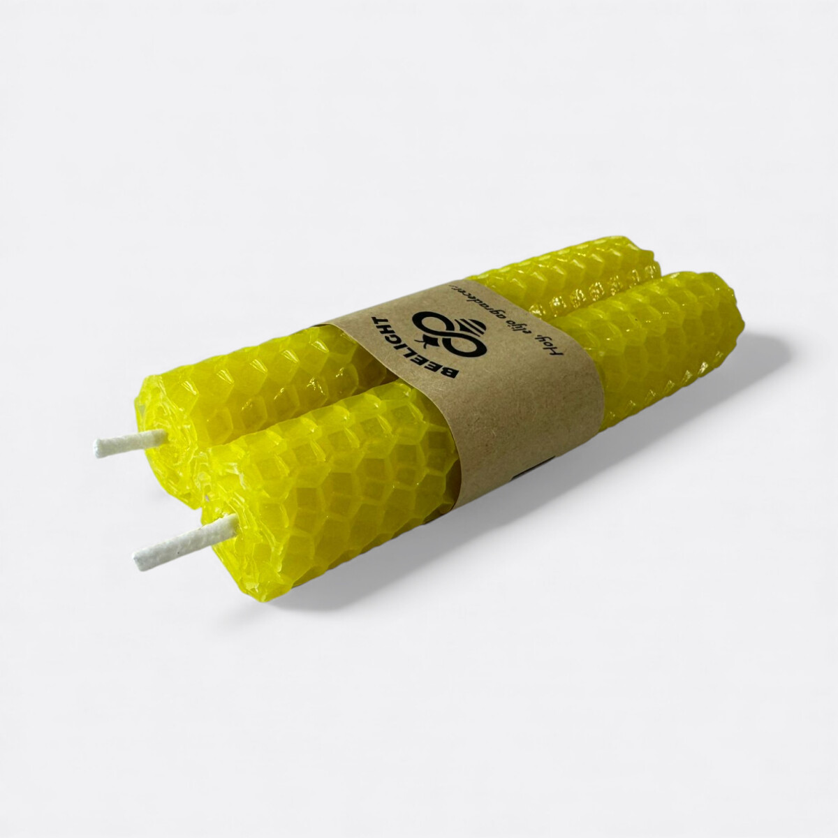 Vela De Miel Fina X2 De Colores - Amarillo 