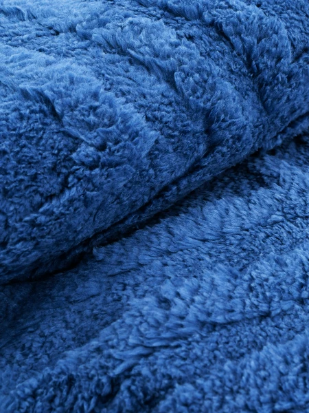 PIE DE CAMA DAMERO AZUL OSCURO
