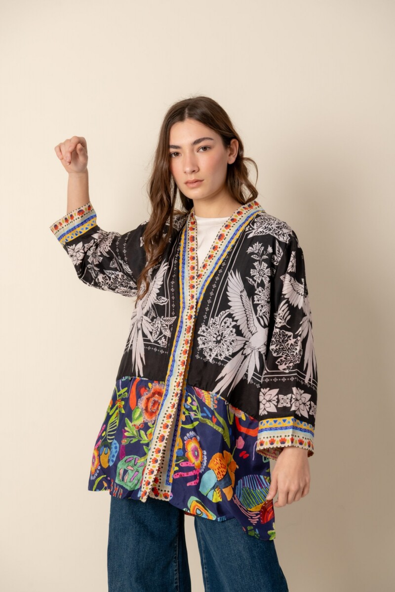 Kimono reversible en seda Johnny Was 