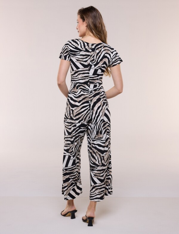 Enterito Cropped Con Lazo MULTI/NEGRO