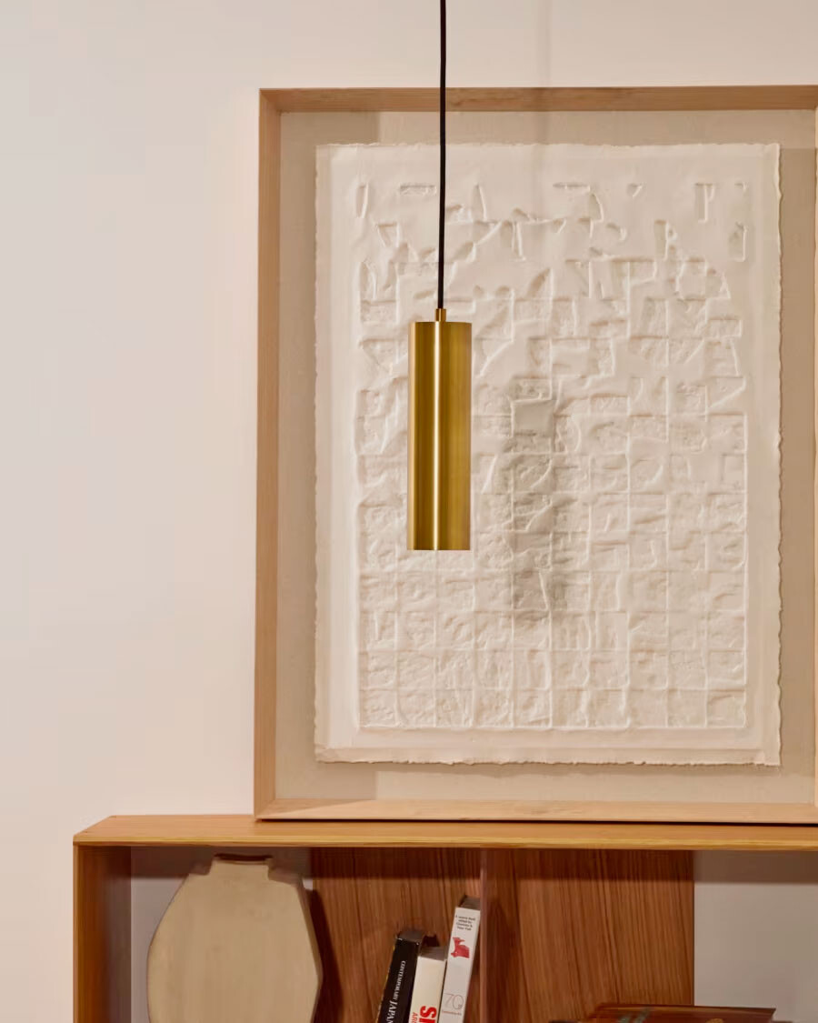 Lámpara de techo Andia de aluminio con acabado pintado en oro
