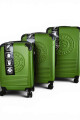 Set de 3 valijas ABS (fibra) de 20", 24" y 28" Verde claro
