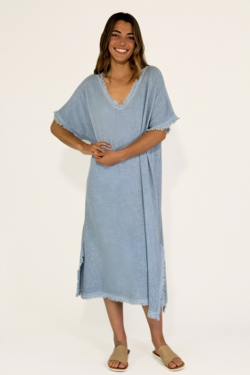 VESTIDO MONTEFALCO - CELESTE 