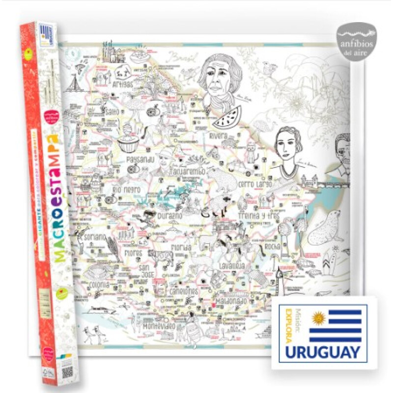 Macro Explora Uruguay papel blanco - Anfibios del aire Unica