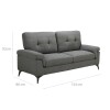Sofa 2 Cuerpos Lamona Gris Sofa 2 Cuerpos Lamona Gris