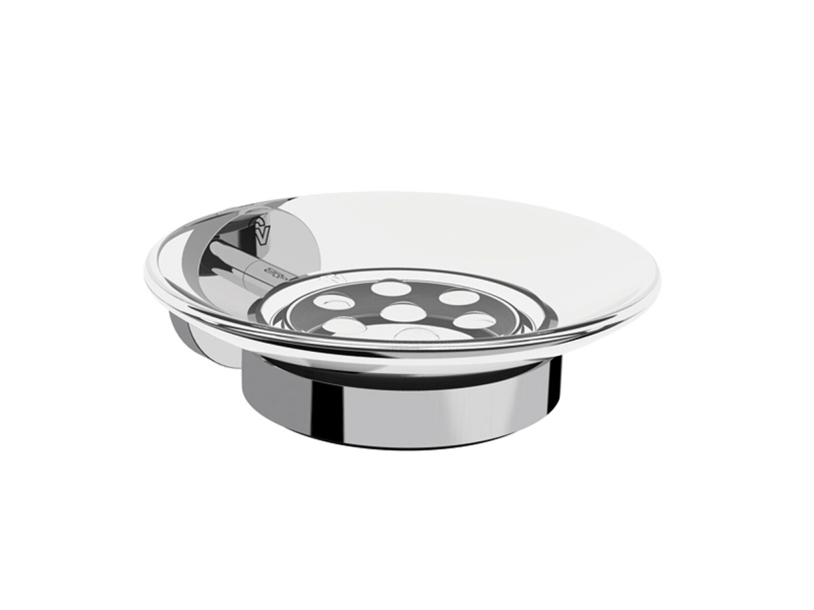 Jabonera Metal Lilo Cromo Acabado Mate Para Baño 