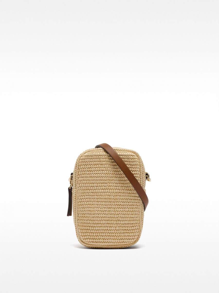 Bolso Para Móvil Efecto Rafia natural