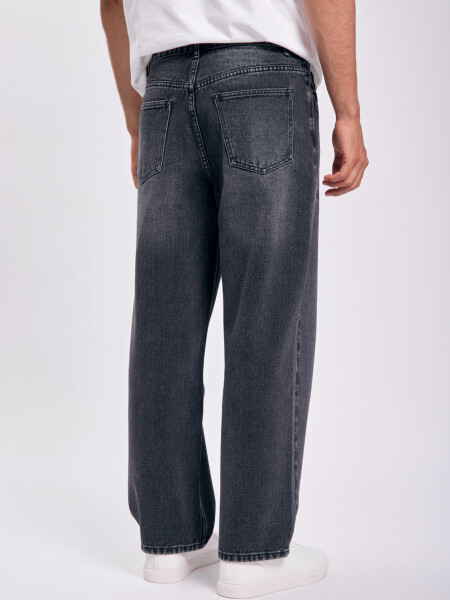 Pantalón jean ancho Gris Oscuro