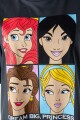 Camiseta dama Princesas Disney GRIS OSCURO