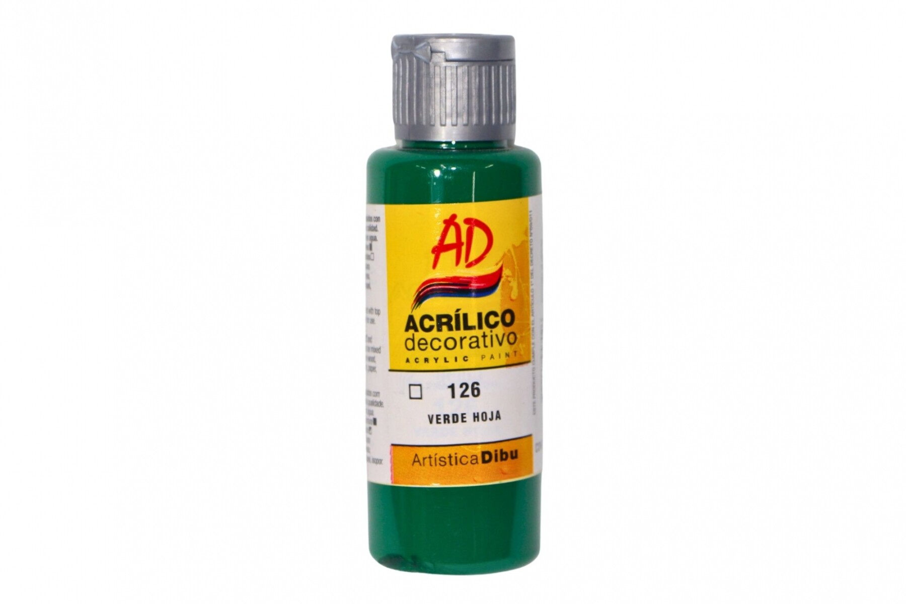 PINTURA ACRILICA ARTISTICA DIBU 60 ML. DIFERENTES COLORES - COLOR VERDE HOJA 126 