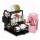 Set Utensilios Cocina 19Pz + Escurridor 3Niv. Drenaje Autom. Rosa