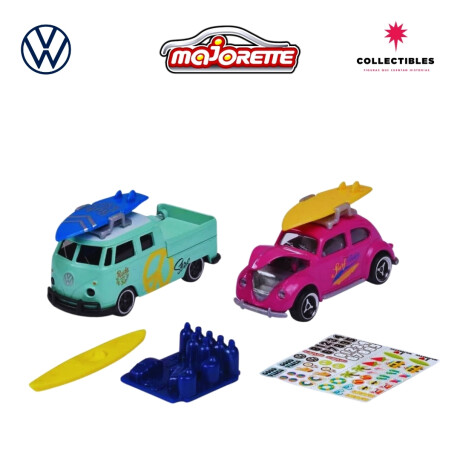 MAJORETTE! VOLKSWAGEN THE ORIGINALS PACK X2 SURF DRIVE BEETLE AND SURF RIDE