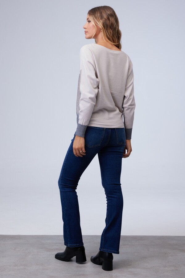 Buzo Dolman Colorblock MULTI/GRIS