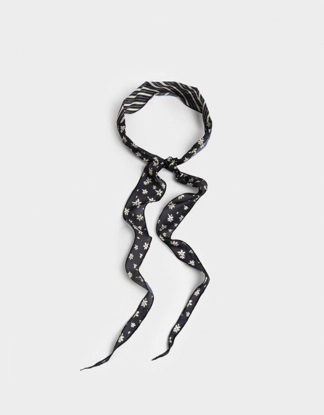 Pañuelos Raso Pañuelo Raso Estampado - Negro