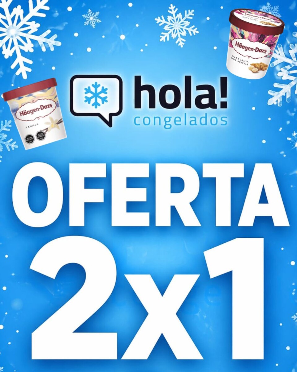 HAAGEN DAZS 100 ML VAINILLA O MACADAMIA 2X1 