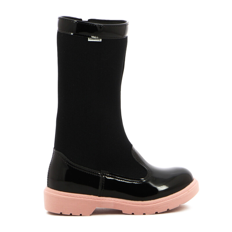 Molekinha Bota Infantil Charol Negro