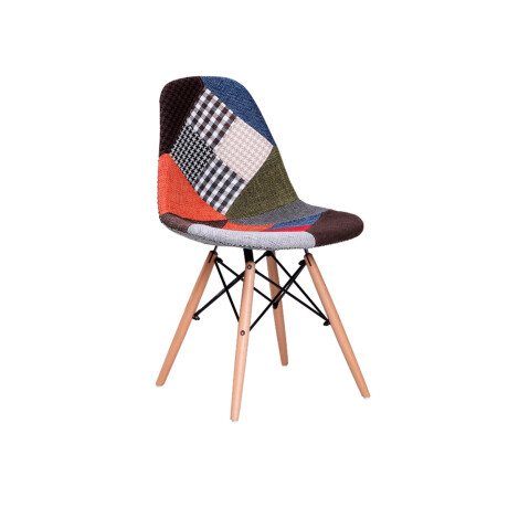 Silla Eames Con Diseño Patchwork Unica