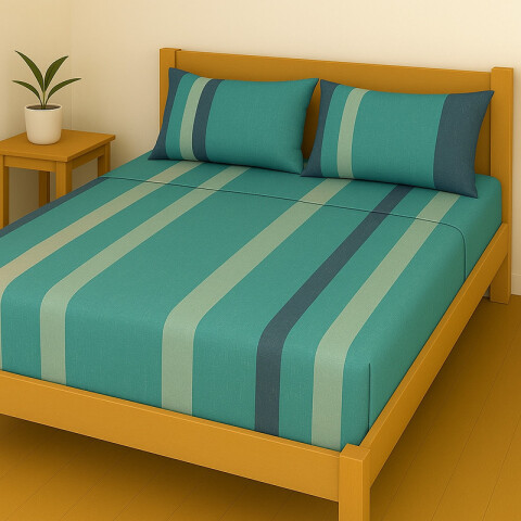 Juego De Sabanas 2 Plazas Toque Algodón Sommier Franjas - Rectángulo Juego De Sabanas 2 Plazas Toque Algodón Sommier Franjas - Rectángulo