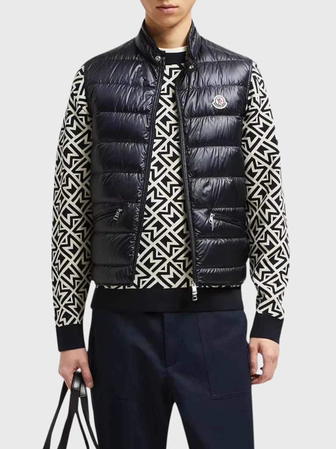 MONCLER - Chaleco de Plumas Gui Azul