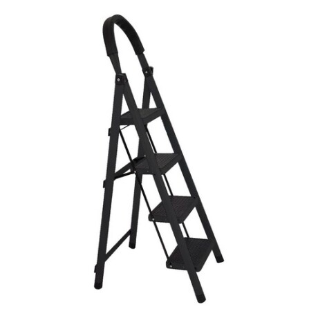 Escalera Tijera 4 Escalones De metal/plastico Negro