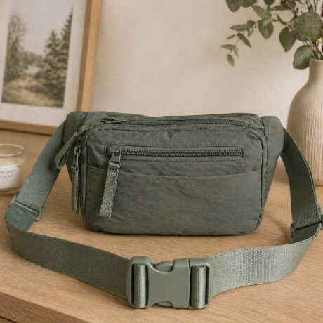 Riñonera ajustable con bolsillos Verde