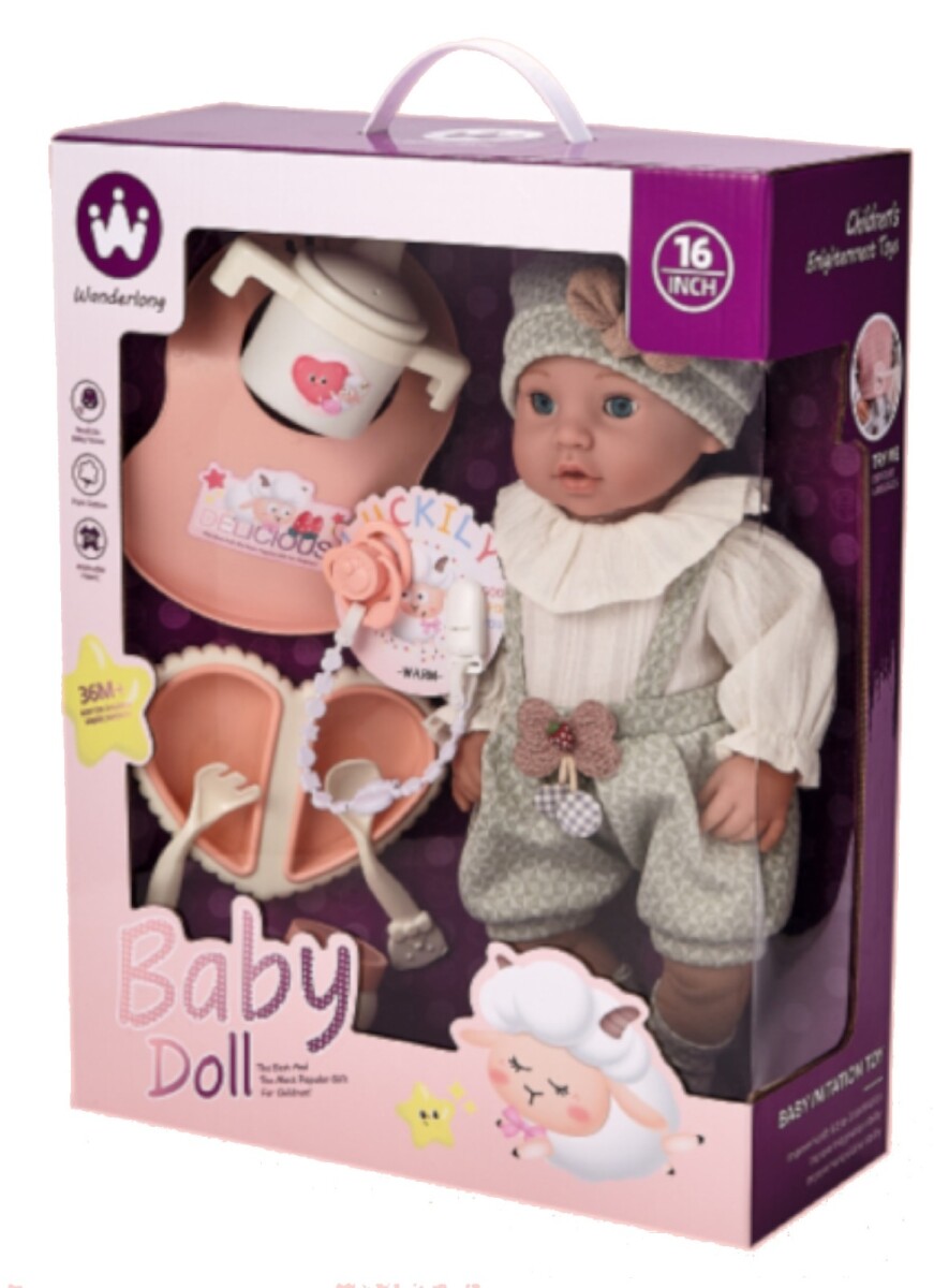 Bebote reborn muñeca 41 cm. con accesorios GREY 