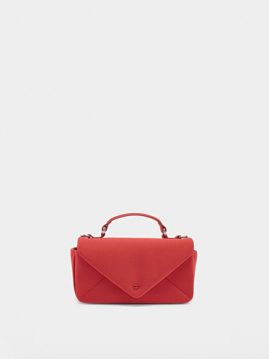 Bolso Bandolera Acolchado Textura Suave rojo