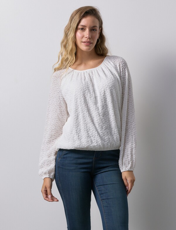 Blusa Textura CRUDO