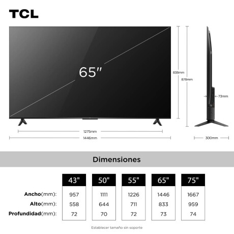 Smart TV TCL 65 QLED 4K GOOGLE TV 65T6C