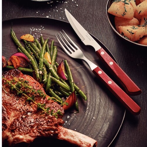 Juego Cubiertos Churrasco Juego Asado T/r - 12 Pzas. (6t + 6ca)