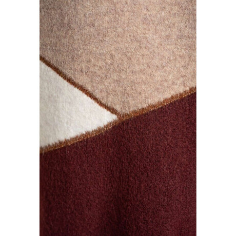 Sweater Intarsia Color Block Burdeos