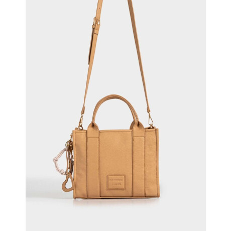 Cartera City Cuerina Marron Camel