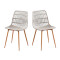 Silla Eames Alaska Kit x2 Patas de Metal con simil Madera