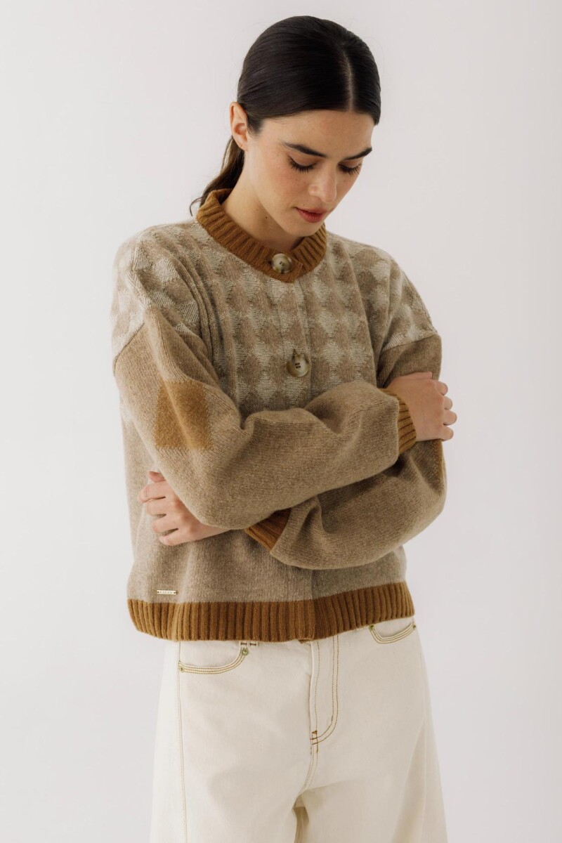 PRE VENTA Cardigan Rombos Beige