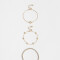 Pulseras Flexibles Sets Con strass Set De Pulseras Flexibles Con Strass - Dorado