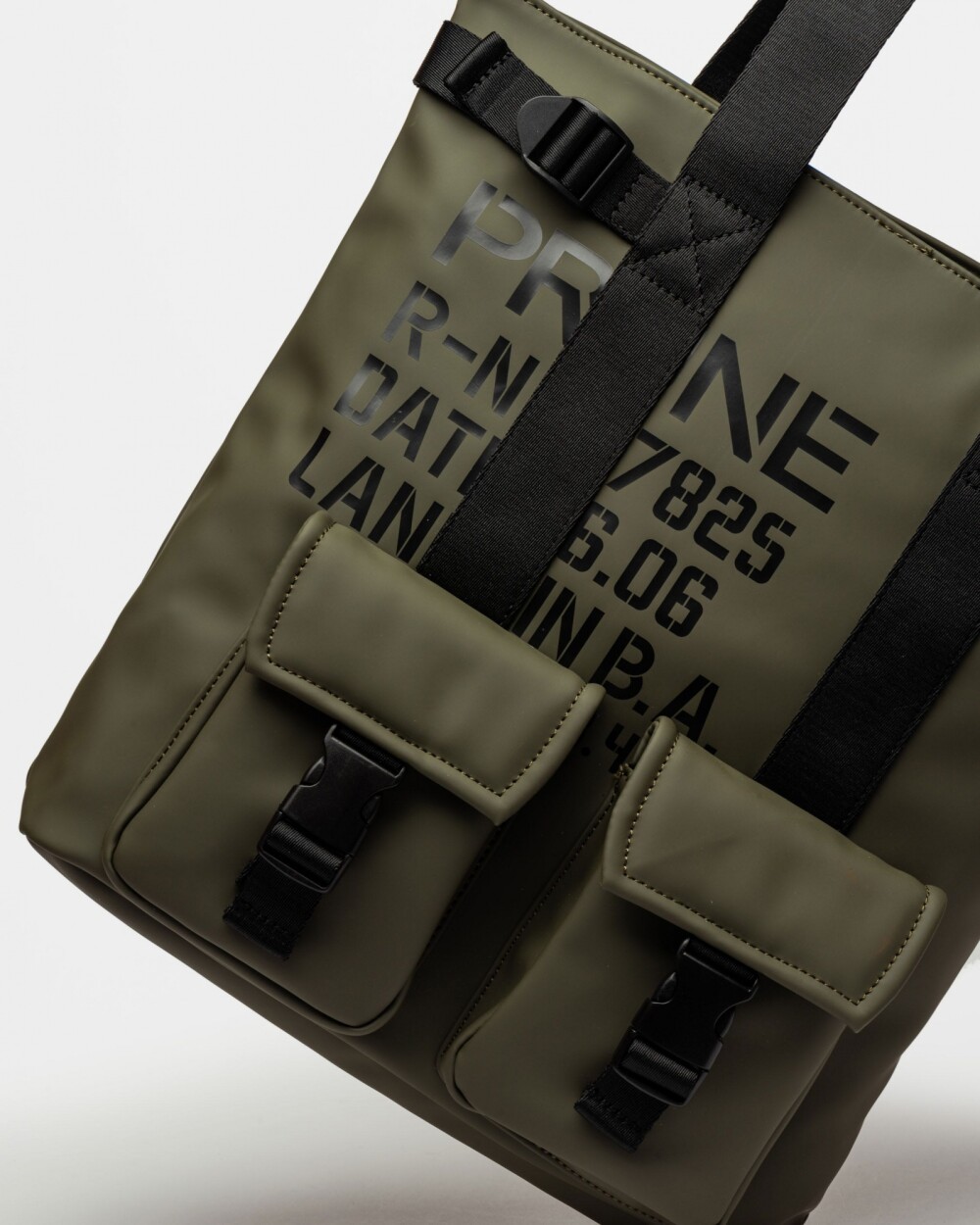 Bolso Daily en efecto cuero rubber Verde