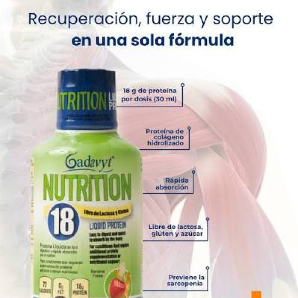GADAVYT NUTRITION LIQ. PROTEIN 18G FR. única