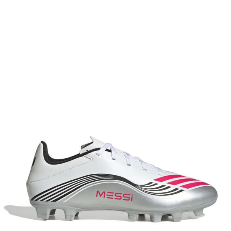 Championes de Fútbol 11 Unisex Adidas F50 Messi Club FG/MG Blanco - Rojo - Negro - Plateado