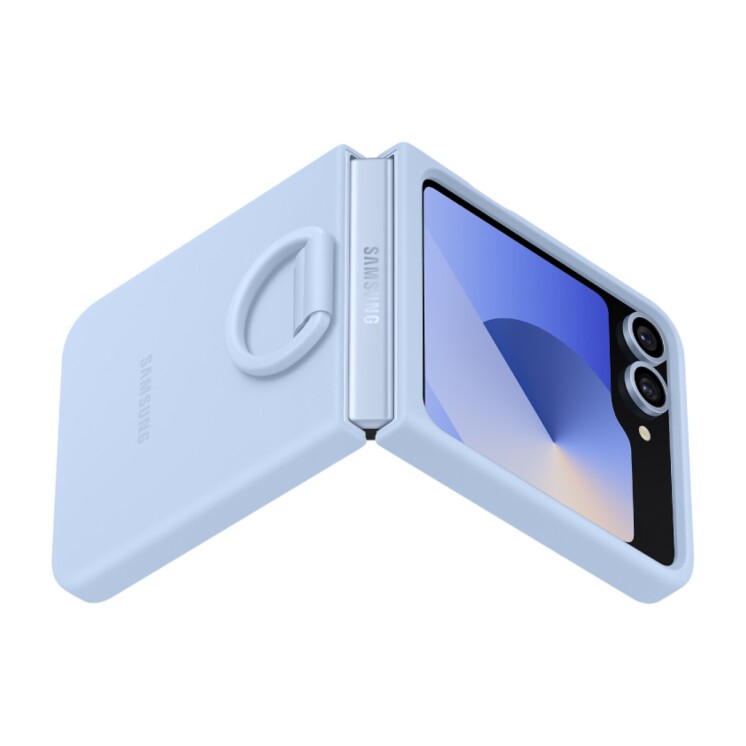 Funda Samsung Silicone Case con Anillo Original para Galaxy Z Flip6 EF-PF741 Blue