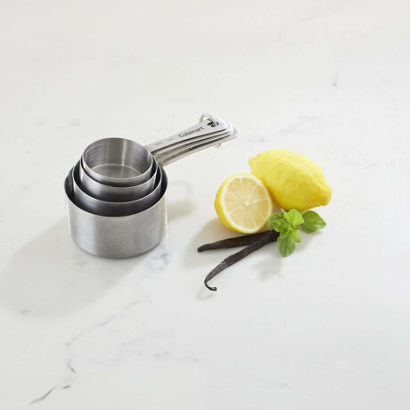 4 Unidades De Tazas Medidoras Acero Inoxidable