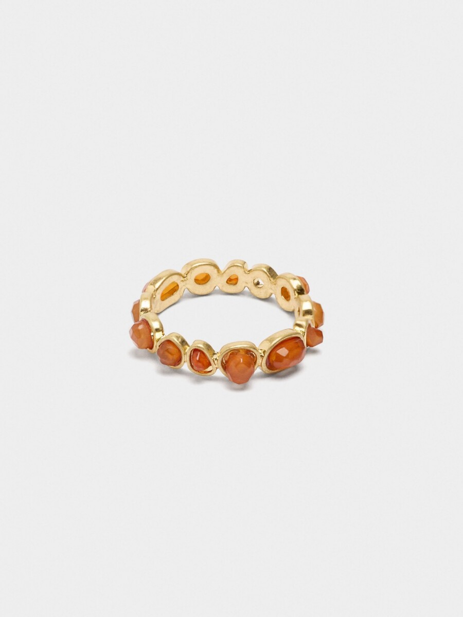 Anillo Con Formas En Resina verde