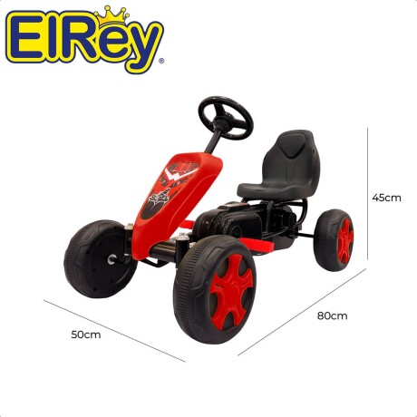 Auto Go Karting Pedal Infantil Cuatriciclo Carrera Rojo