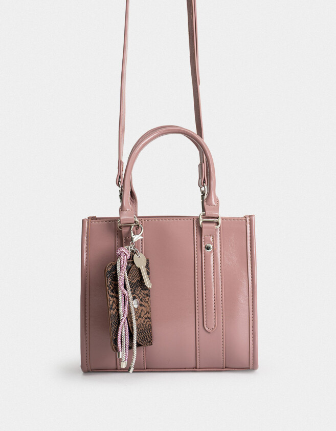 City Cartera City Con Charm - Rosa Viejo