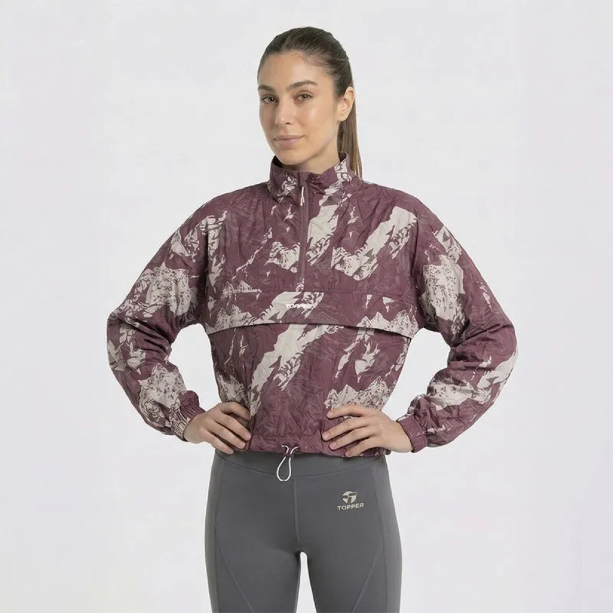 BUZO 1-2 ZIP WMN URB - ROSA STOOL PEAKS 
