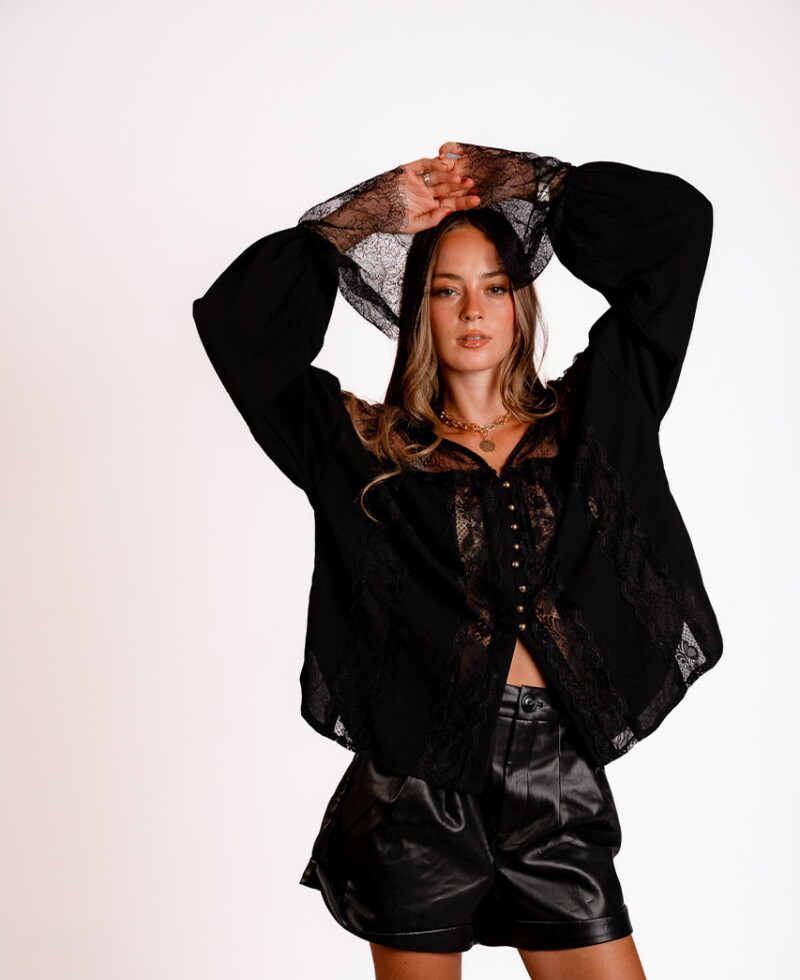 Camisa Viena negro