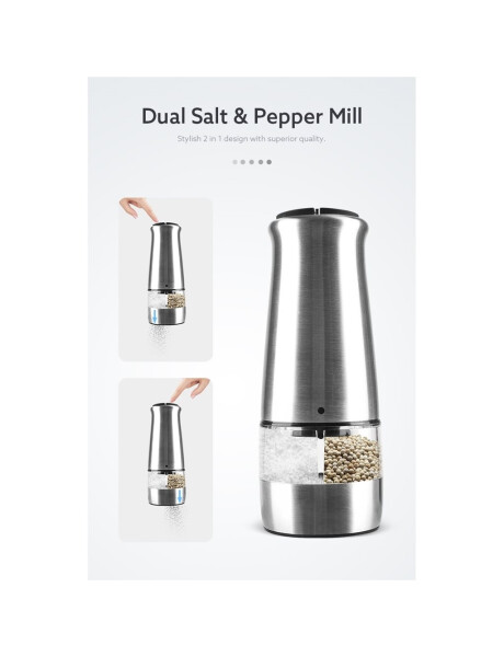 MOLINILLO ELECTRICO DUAL SAL Y PIMIENTA 25ML C/U MOLINILLO ELECTRICO DUAL SAL Y PIMIENTA 25ML C/U