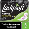 Toalla Femenina Ladysoft Nocturna Normal C/Alas X8